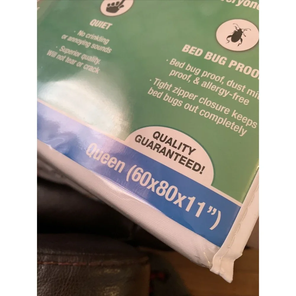 Queen Proof Mattress Encasement Zippered Waterproof Protector Tight Zipper New